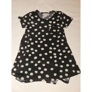 2 for $20 Girls Lularoe Jessie Black and White Polka Dot Dress 2T